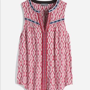 Market and Spruce Piedmont Embroidery Detail Top